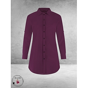 PLUS BASICS Blouse Long Burgundy